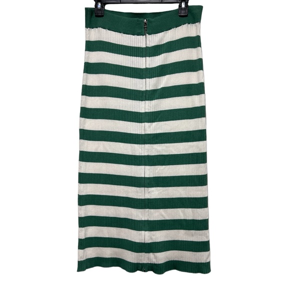 Anthropologie Daily Practice Slim Ribbed Knit Front Zip Slit Maxi Tube Skirt - Picture 4 of 15
